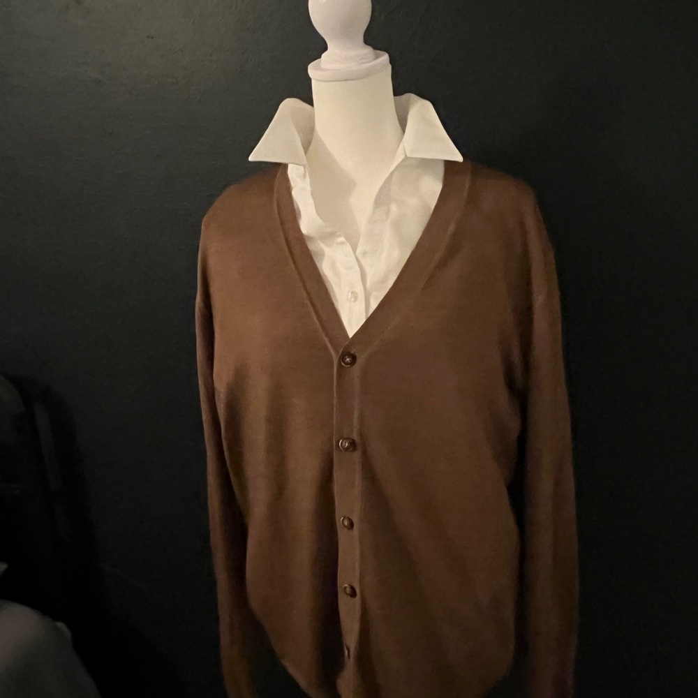 Brown Button-Up Cardigan